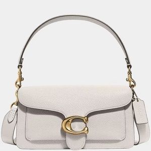 NWT COACH Signature Tabby 26 Leather Shoulder Bag - Chalk